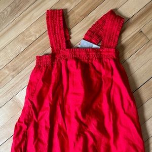 Everlane linen dress in red